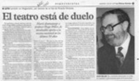 El Teatro está de duelo  [artículo].