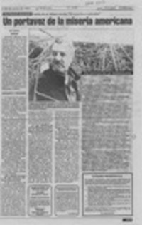 Un portavoz de la miseria americana  [artículo] Elisa Cárdenas.