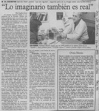 "Lo imaginario también es real"  [artículo].