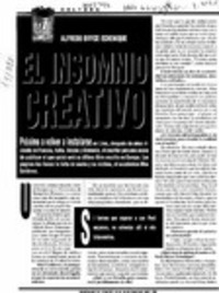 El insomnio creativo  [artículo].