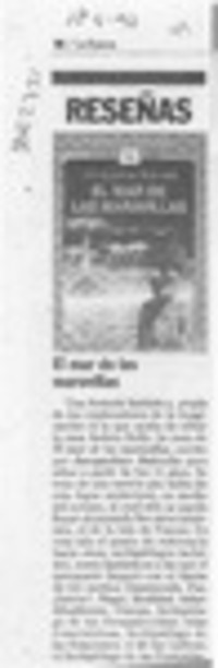 El Mar de las maravillas  [artículo].