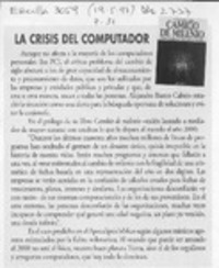 La Crisis del computador  [artículo].