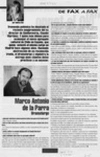 Marco Antonio de la Parra, dramaturgo  [artículo] Andrea Vial.
