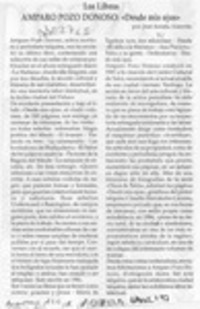 Amparo Pozo Donoso, "Desde mis ojos"  [artículo] José Arraño Acevedo.