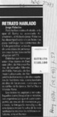 Retrato hablado  [artículo].