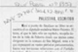 Palestro, escritor  [artículo].