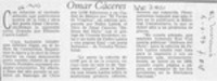 Omar Cáceres  [artículo].
