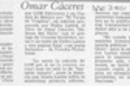 Omar Cáceres  [artículo].