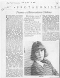 Premio a historiadora chilena  [artículo].