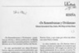 "De remembranzas y olvidanzas"