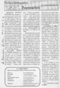 Poemarios  [artículo] Carlos René Ibacache.
