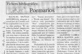 Poemarios  [artículo] Carlos René Ibacache.