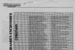 Grandes escritores chilenos  [artículo].