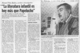 "La literatura infantil es hoy más que Papelucho"  [artículo] Andrés Gómez.