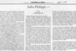 Julio Philippi  [artículo] Osvaldo Muñoz M.