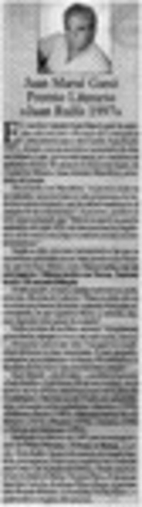 Juan Marsé ganó premio literario "Juan Rulfo 1997"