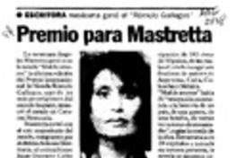 Premio para Mastretta  [artículo].