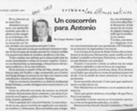 Un coscorrán para Antonio