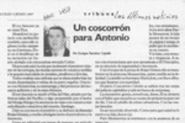 Un coscorrán para Antonio