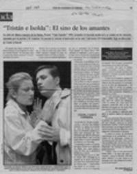 "Tristán e Isolda", el sino de los amantes  [artículo] Javier Ibacache V.