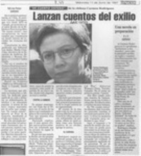 Lanzan cuentos del exilio  [artículo] Ruth Lazo Pastore.