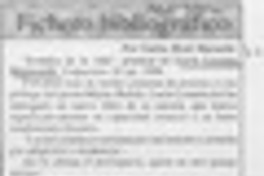 Fichero bibliográfico  [artículo] Carlos René Ibacache.