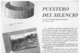 Puestero del silencio  [artículo] Enrique Valdés.