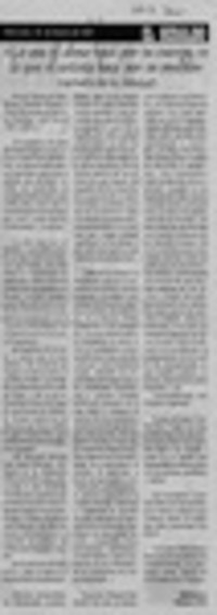 "Lo que el alma hace por su cuerpo, es lo que el artista hace por su pueblo"  [artículo].