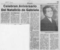 Celebran aniversario del natalicio de Gabriela  [artículo].