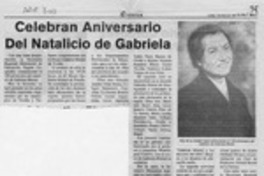 Celebran aniversario del natalicio de Gabriela  [artículo].