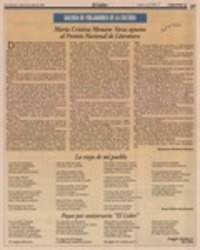 María Cristina Menares Varas apunta al Premio Nacional de Literatura