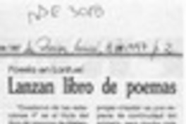 Lanzan libro de poemas