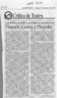 "La reina Isabel cantaba rancheras", humor, gracia y picardía  [artículo] Carola Oyarzún L.