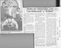 Teatro en Valparaíso, con "Las máscaras" y "El baúl"  [artículo].