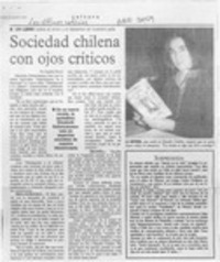 Sociedad chilena con ojos críticos  [artículo] Angélica Rivera.