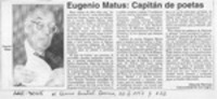 Eugenio Matus, capitán de poetas  [artículo] Eduardo Barraza.