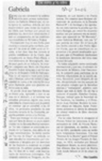 Gabriela  [artículo] Tito Castillo.