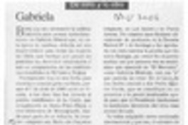 Gabriela  [artículo] Tito Castillo.