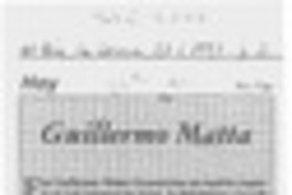 Guillermo Matta  [artículo] Fap.