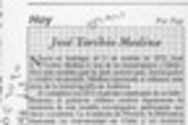 José Toribio Medina  [artículo] Fap.