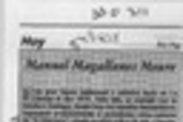 Manuel Magallanes Moure  [artículo] Fap.