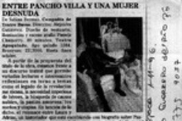 Entre Pancho Villa y una mujer desnuda  [artículo] Eduardo Guerrero del Río.