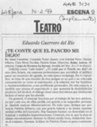 Te conté que el Pancho me dejó?