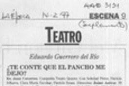 Te conté que el Pancho me dejó?