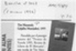 Dos premios y dos libros  [artículo] Sergio Ramón Fuentealba.