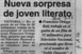 Nueva sorpresa de joven literato  [artículo] Manuel Burgos.