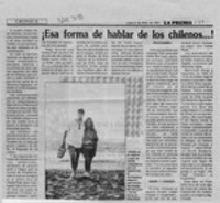 Esa forma de hablar de los chilenos --!  [artículo].