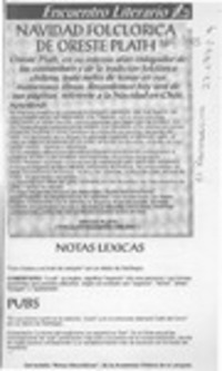 Navidad folclórica de Oreste Plath  [artículo].