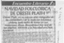 Navidad folclórica de Oreste Plath  [artículo].