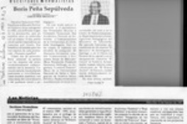 Boris Peña Sepúlveda  [artículo] Carlos René Ibacache.